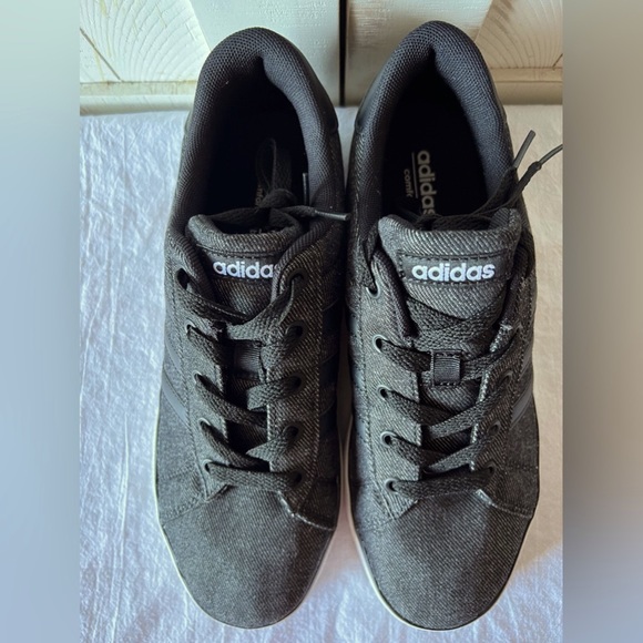 SALE Adidas Black Denim Sneakers NEO SE Daily Vulc - Picture 4 of 10